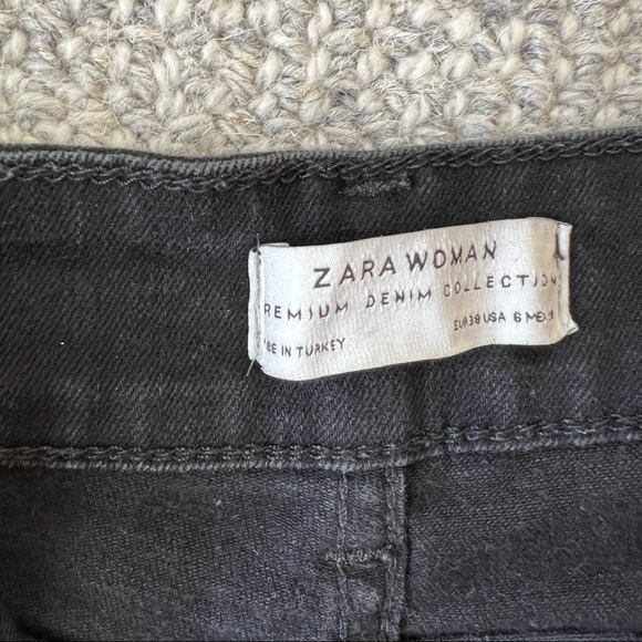 Zara womens high waisted skinny black jeans - size 6 - Picture 9 of 9
